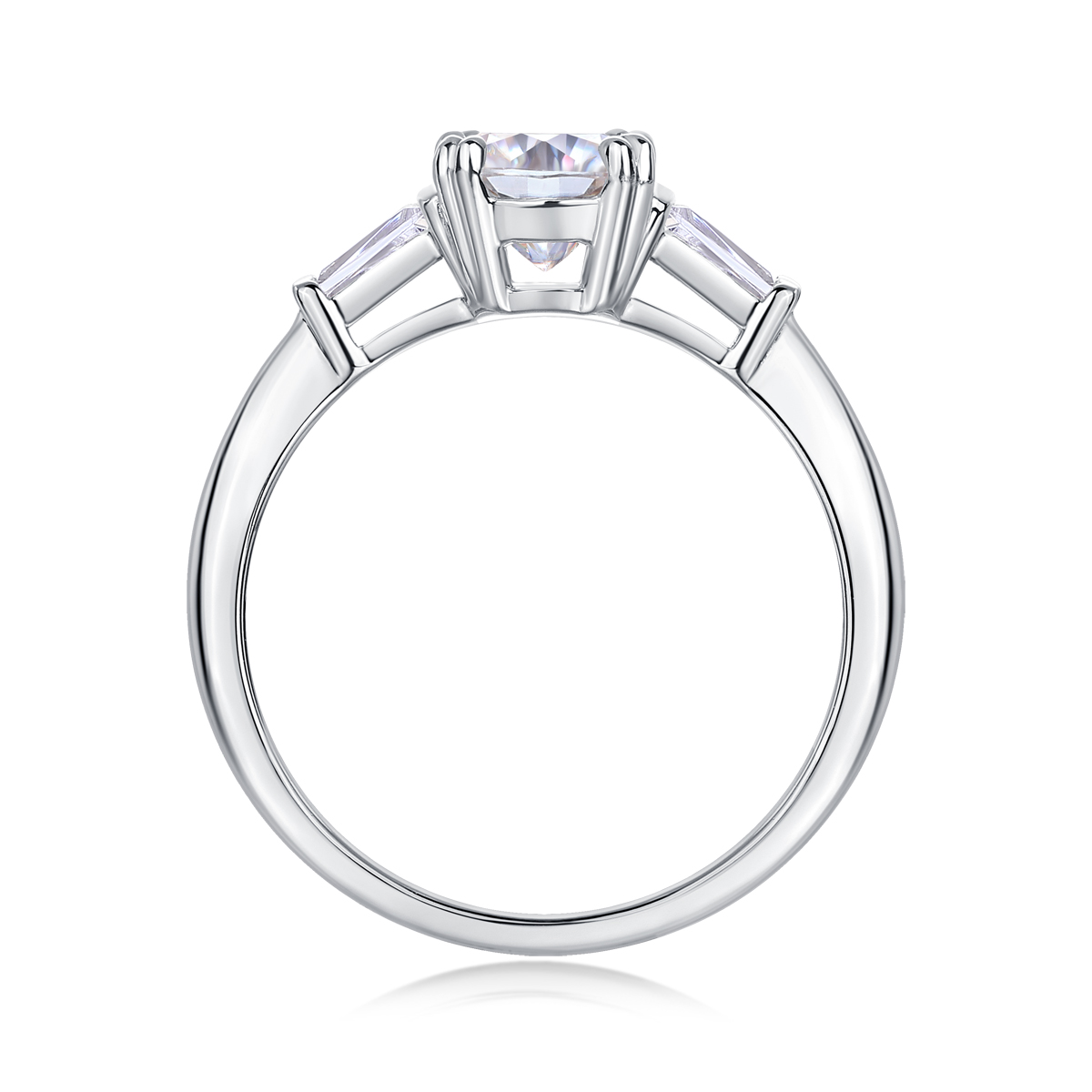 DESTINY- A Wedding Ring Set With Top-quality Moissanite, Silver And Platinum-plated. The