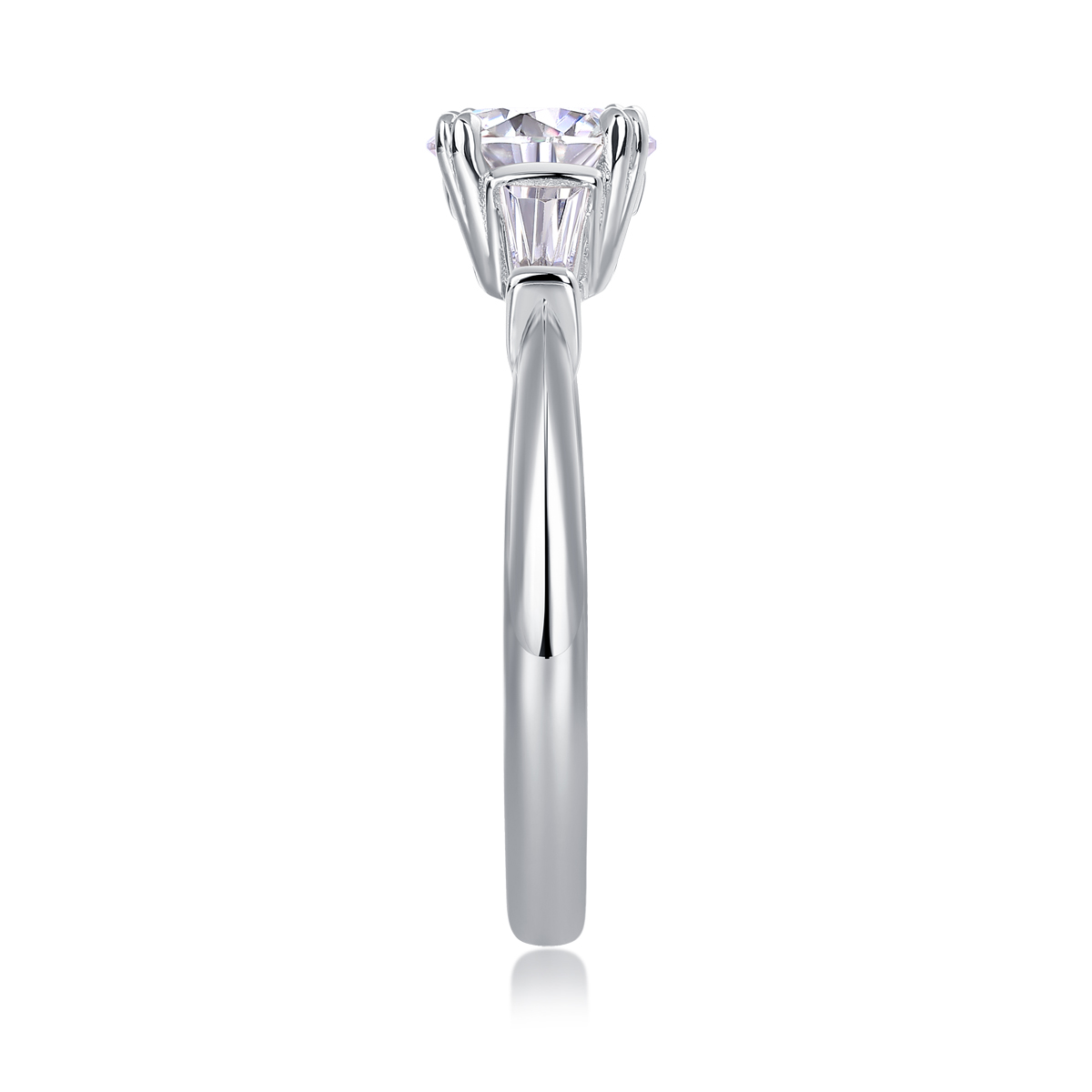 DESTINY- A Wedding Ring Set With Top-quality Moissanite, Silver And Platinum-plated. The
