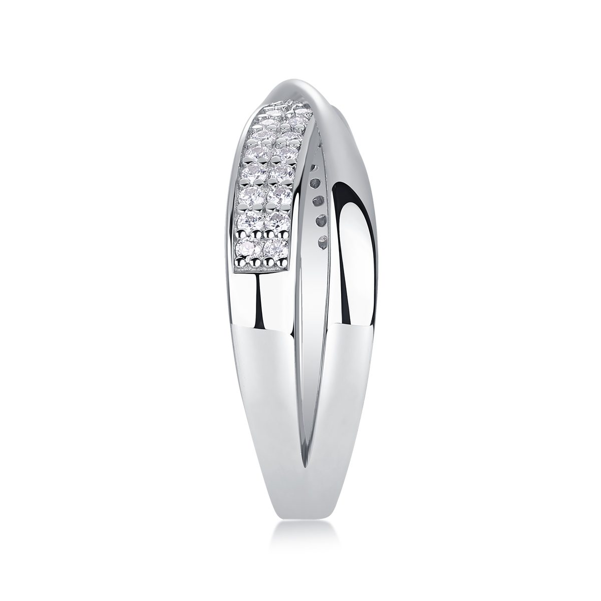 Dexterous Encircle - Set With Top-quality Moissanite Silver And Platinum-plated Diamond