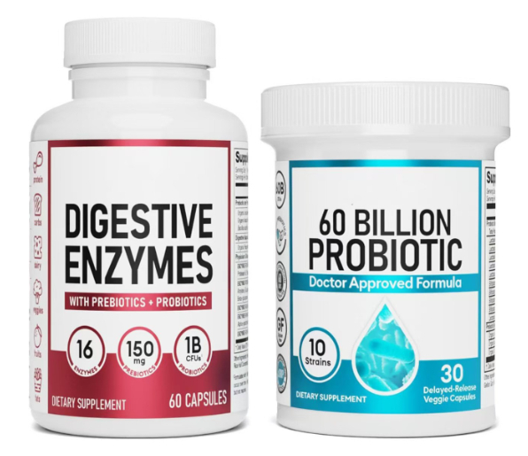Digestive Enzymes With Prebiotics & Probiotics - 16-in-1 Multi-Enzyme Blend, 1 Billion CFU