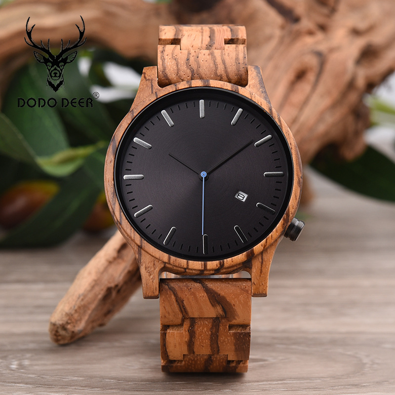 DODO DEER Kalenderuhr aus Holz