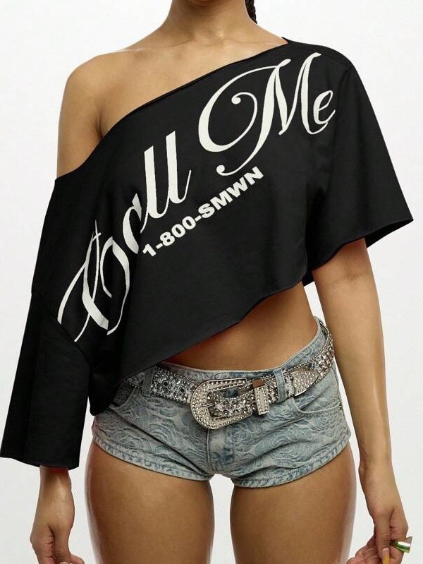 Dropped-shoulder Short-sleeve T-shirt Versatile And Figure-flattering Top