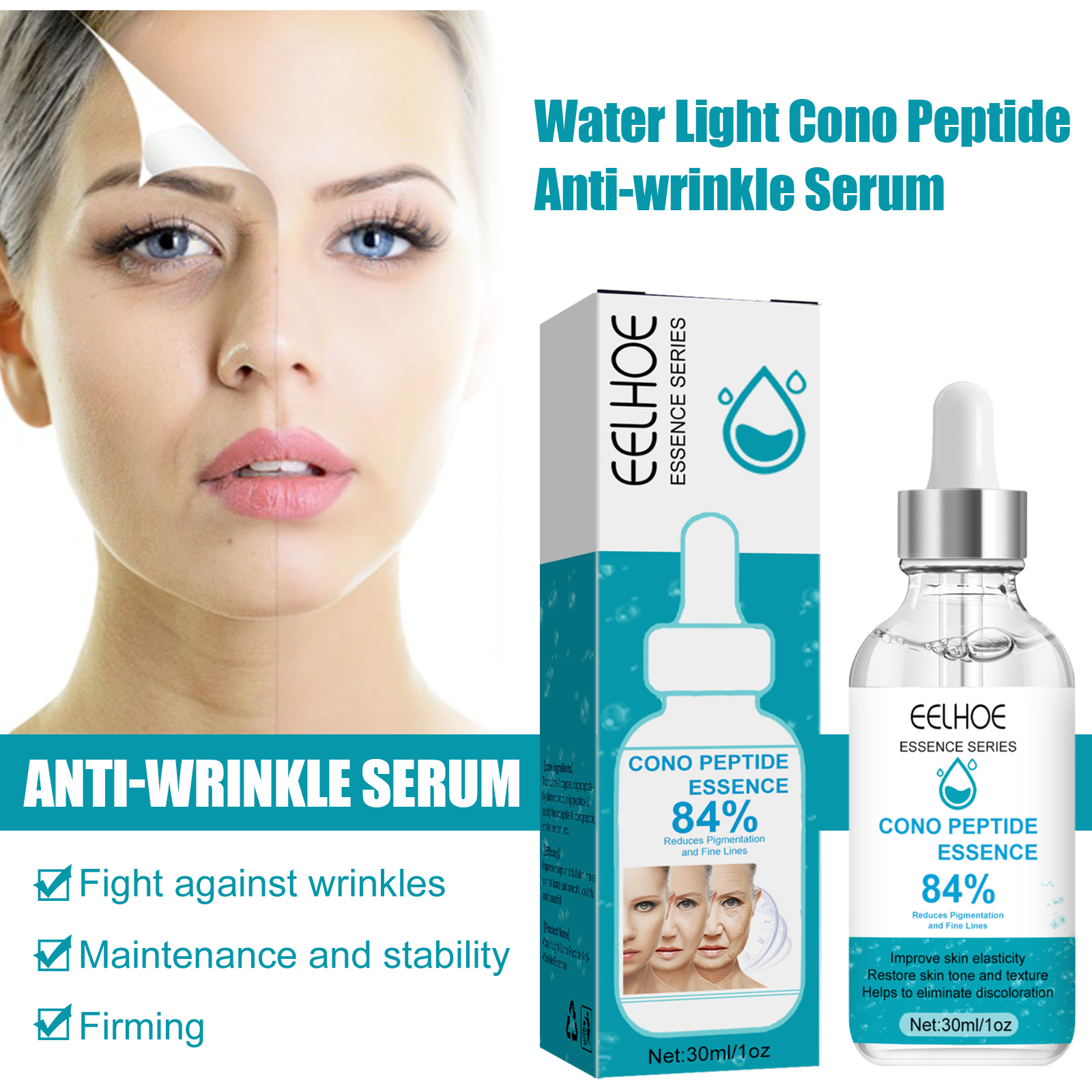 EELHOE Aquatic Dendrobatid Peptide Anti-Wrinkle Serum For Skin Repair, Targeting Fine