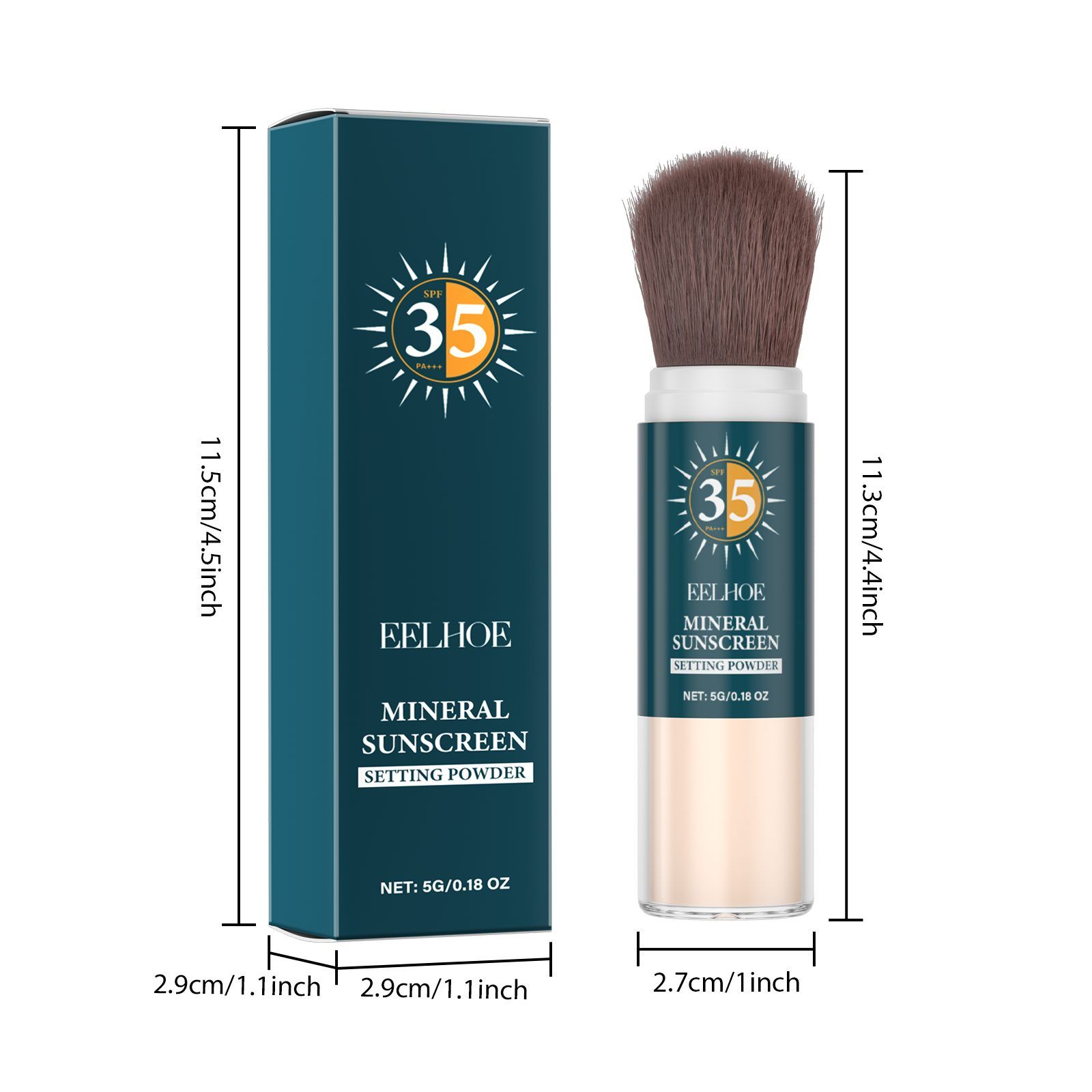 EELHOE Mineral Face Sun Care Finishing Powder, 5 g