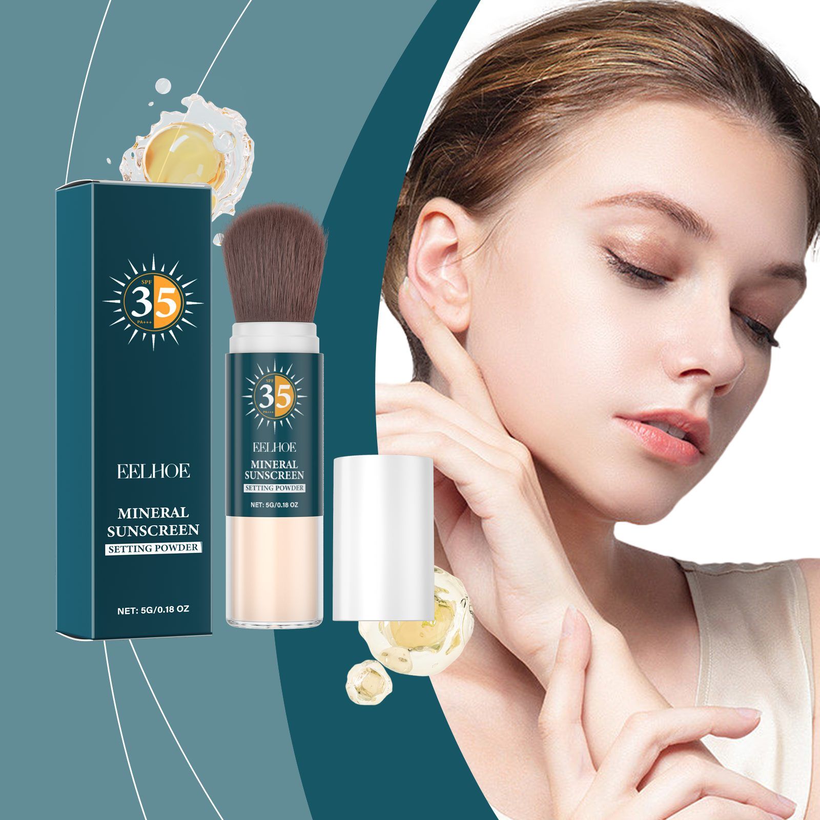 EELHOE Mineral Face Sun Care Finishing Powder, 5 g