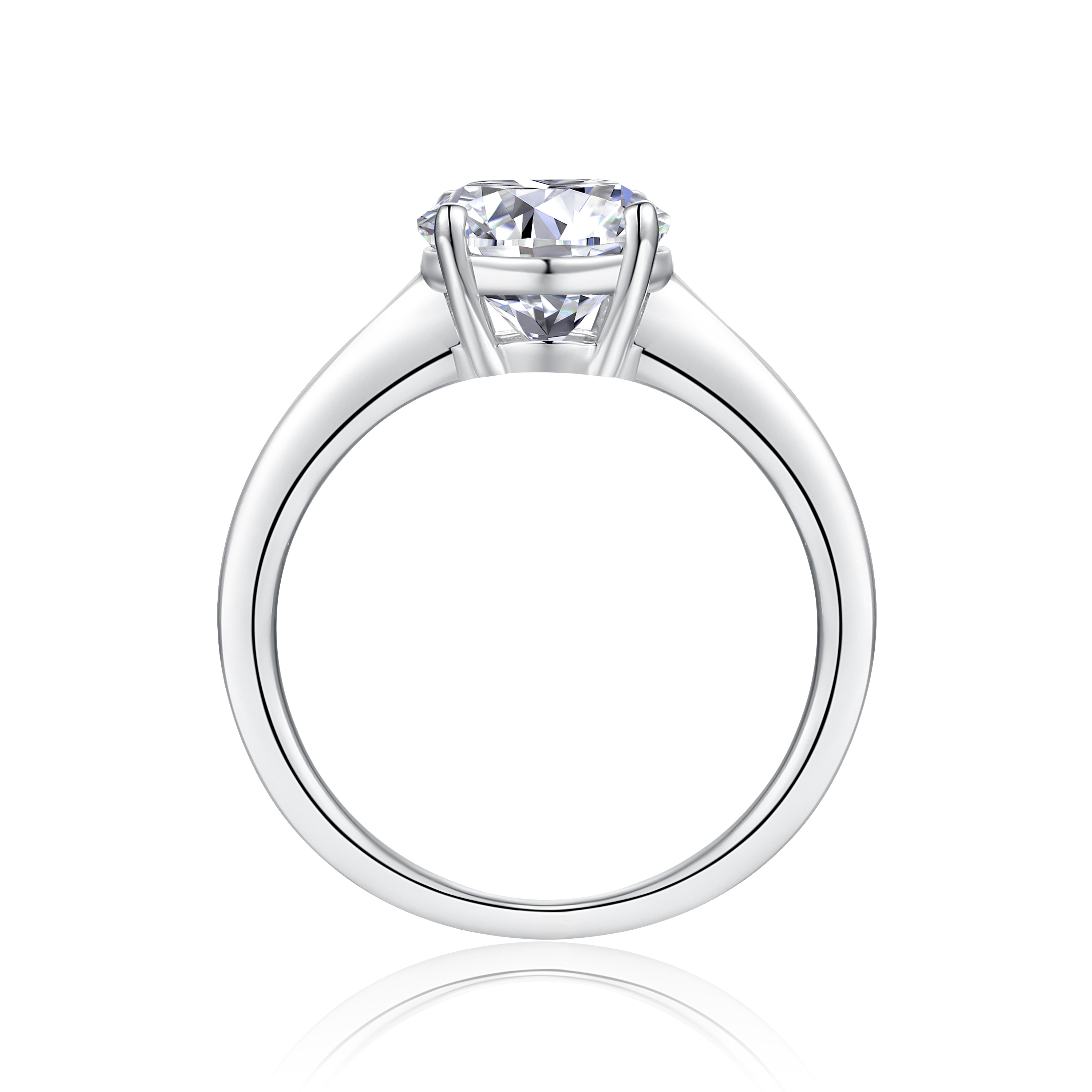 Egg-shaped Moissanite Double Rings Set With Top-quality Moissanite Luxury, Fashionable And