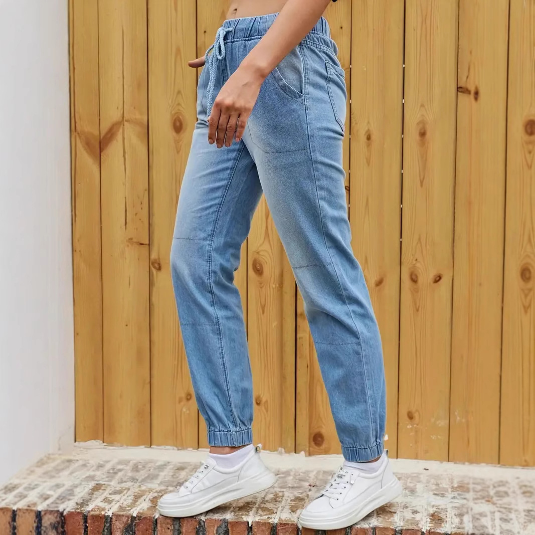 Elastic Waistband Jeans