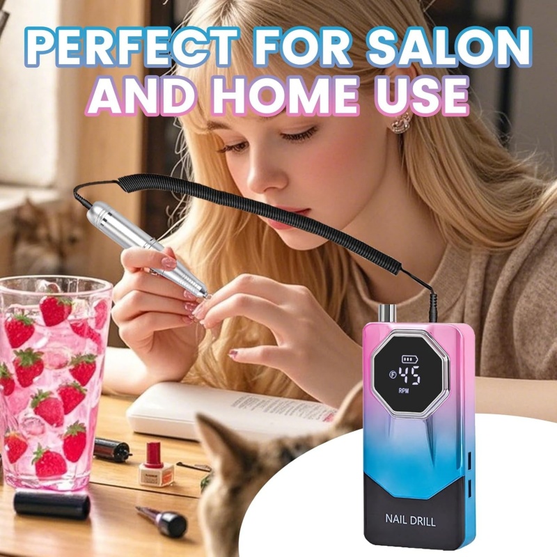 Electric Nail File Drill Machine USB Portable Manicure Pedicure UK