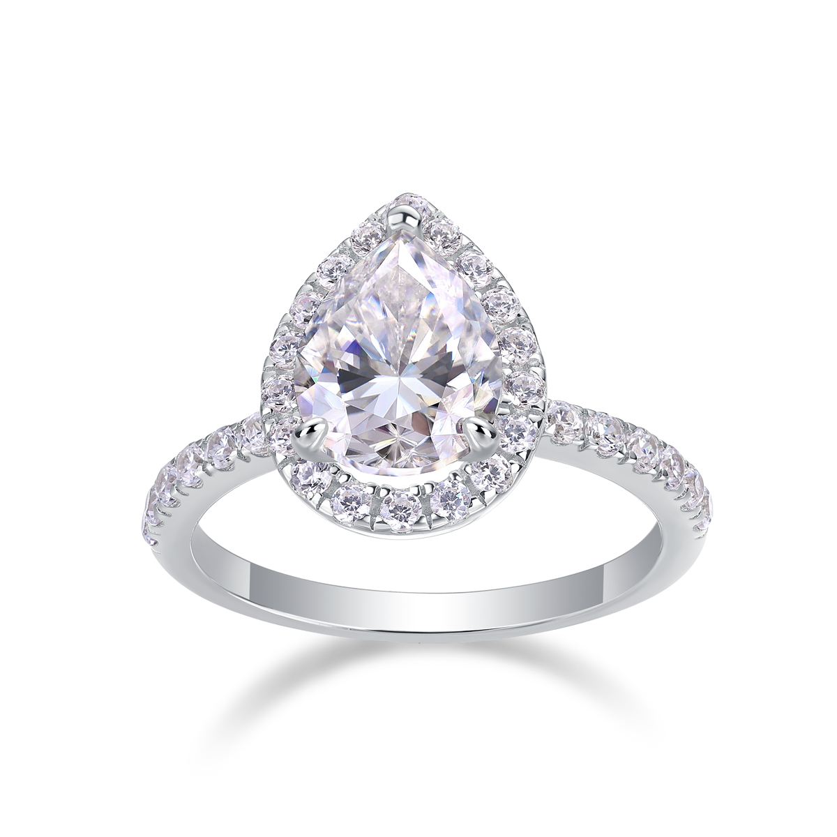Electric Shock - A Wedding Ring Set With Top-quality Moissanite Silver And Platinum-plated
