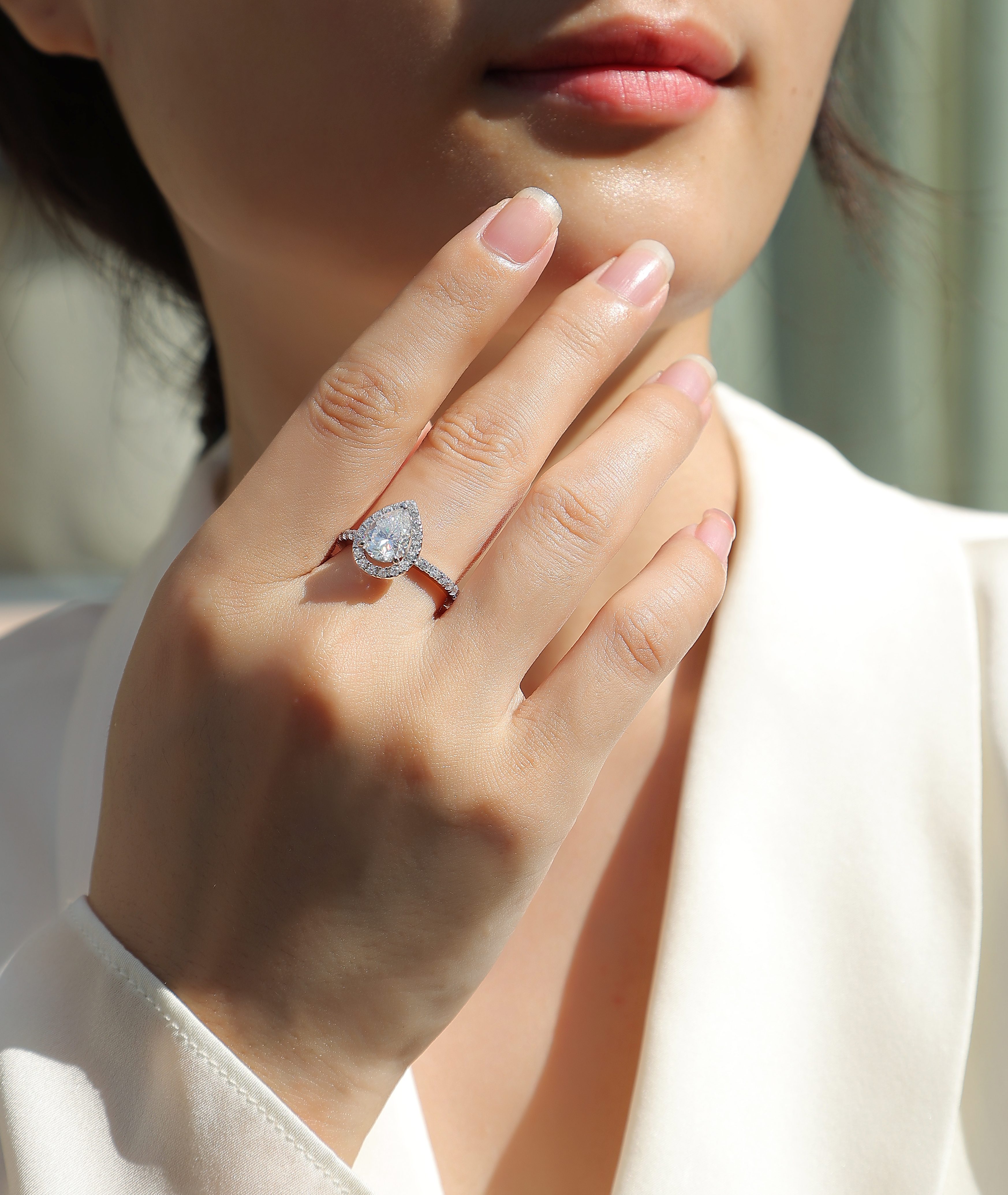Electric Shock - A Wedding Ring Set With Top-quality Moissanite Silver And Platinum-plated