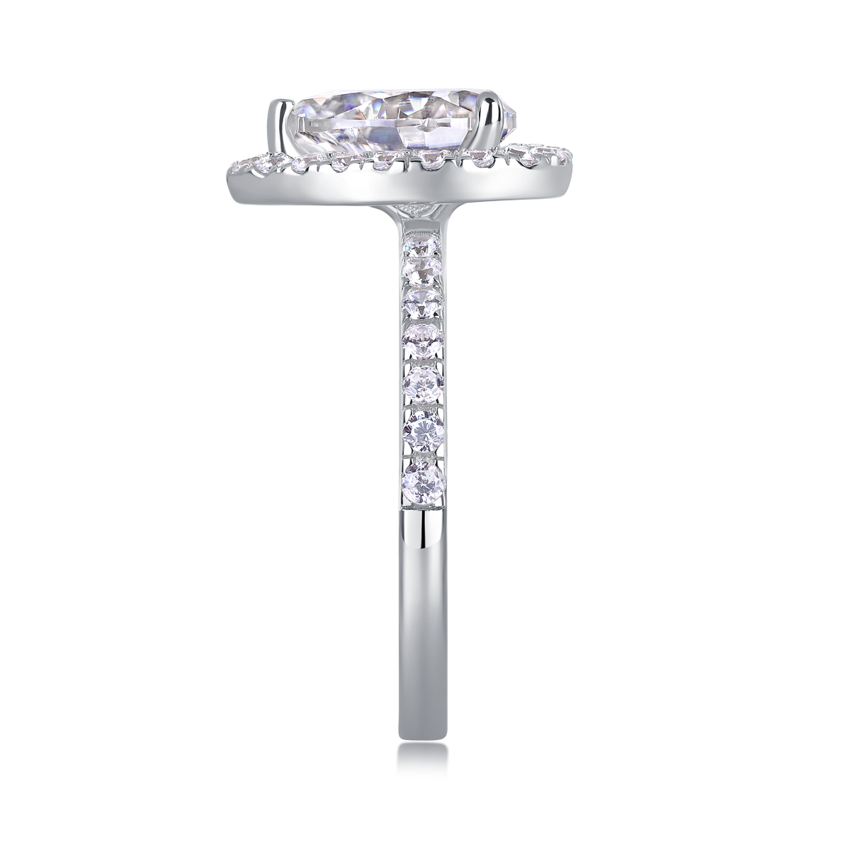 Electric Shock - A Wedding Ring Set With Top-quality Moissanite Silver And Platinum-plated