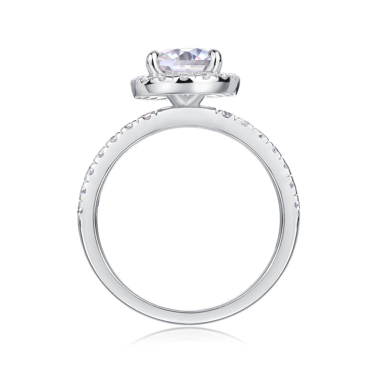 Electric Shock - A Wedding Ring Set With Top-quality Moissanite Silver And Platinum-plated