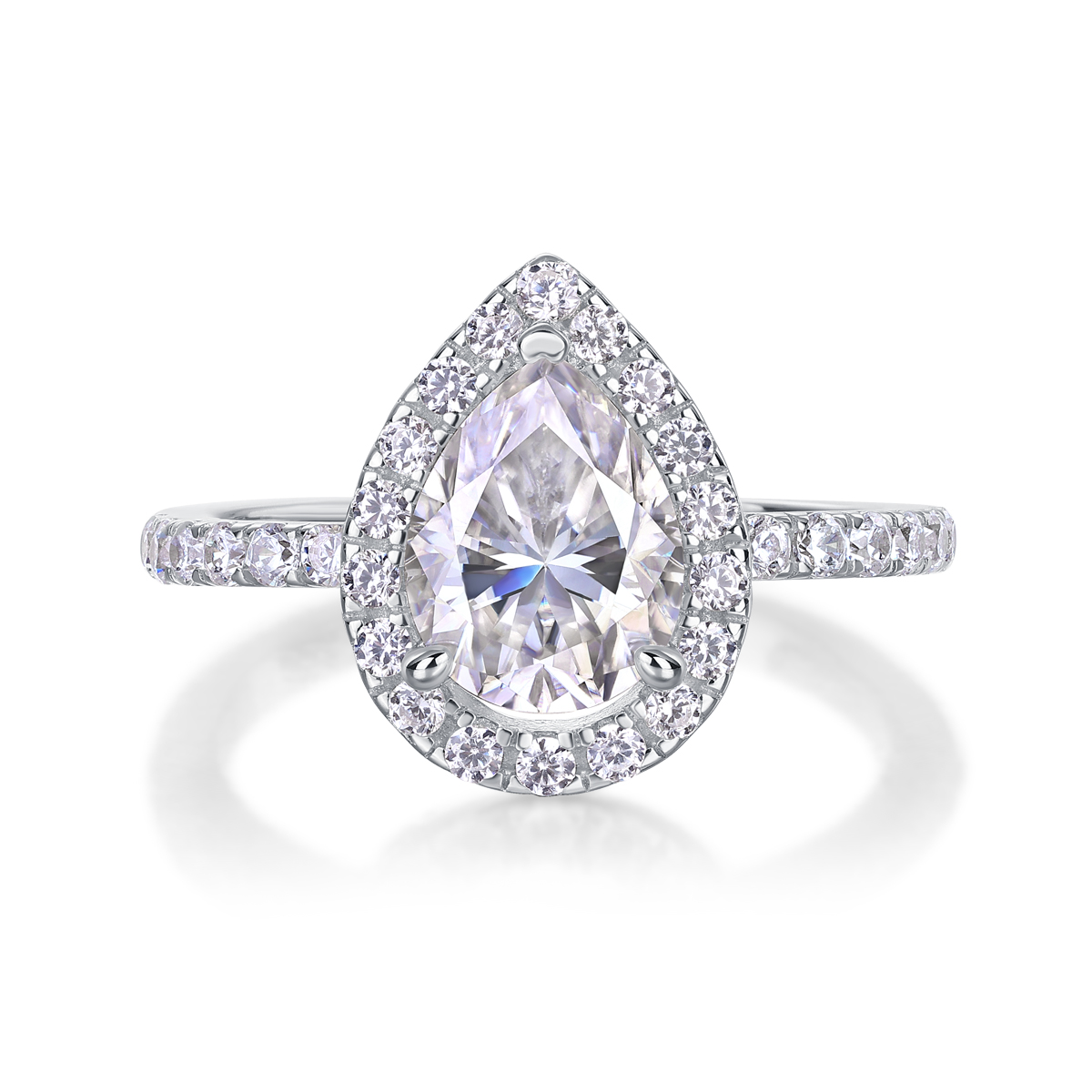 Electric Shock - A Wedding Ring Set With Top-quality Moissanite Silver And Platinum-plated