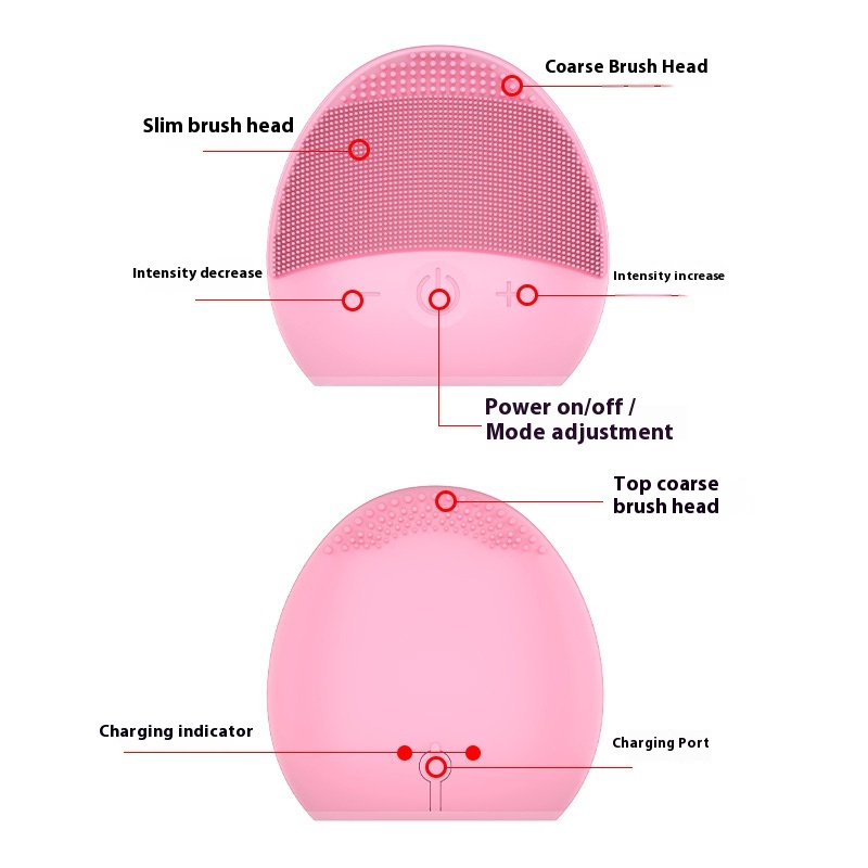 Electric Silicone Cleansing Instrument Wash Face And Shrink Pores Cleaner