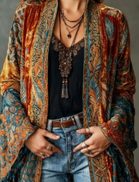 Elegant Artistic And Vintage Womens Coat