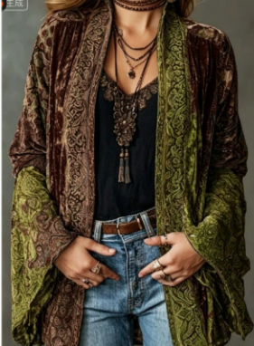 Elegant Artistic And Vintage Womens Coat