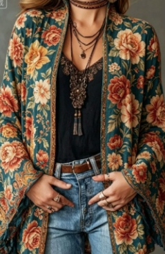Elegant Artistic And Vintage Womens Coat