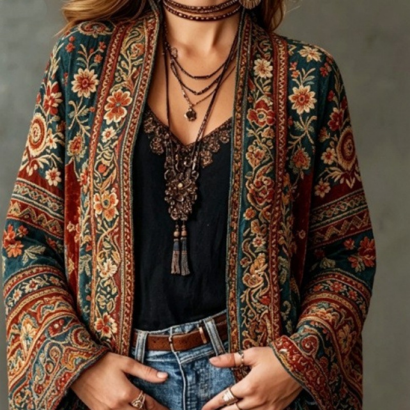 Elegant Artistic And Vintage Womens Coat