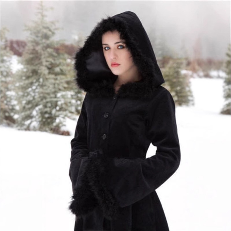Elegant Womens Coat With Fur-trimmed Edges