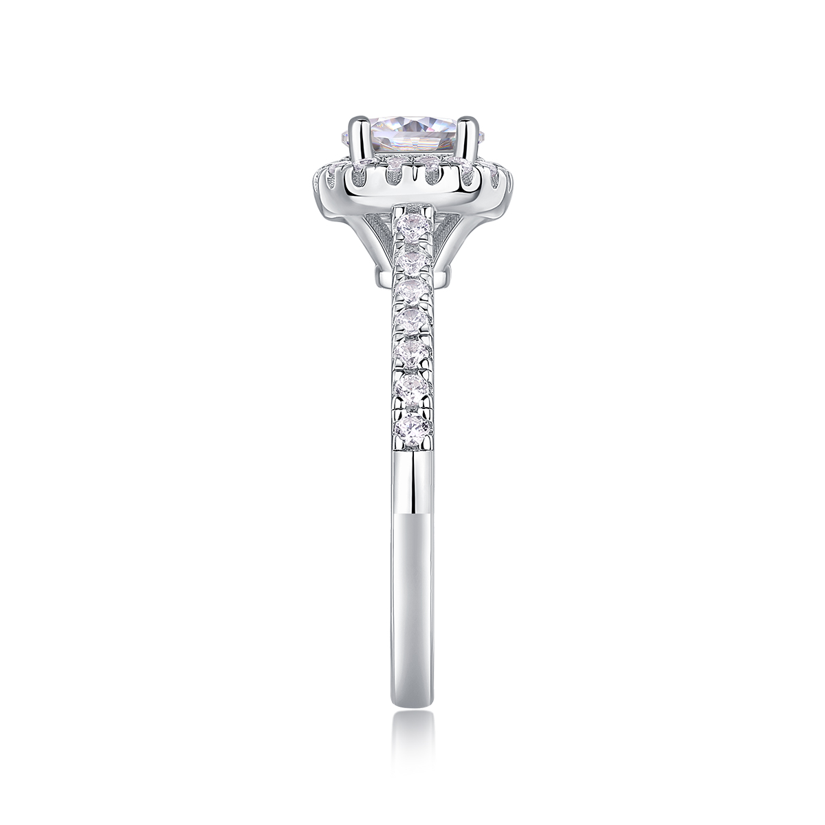Embrace Your Lover - A Wedding Ring Set With 1-carat Top-quality Moissanite Silver And
