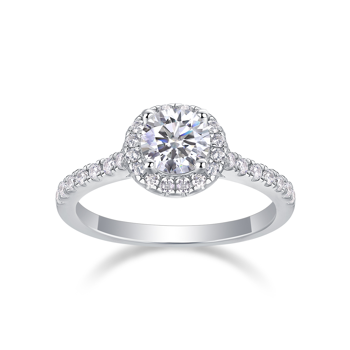 Embrace Your Lover - A Wedding Ring Set With 1-carat Top-quality Moissanite Silver And