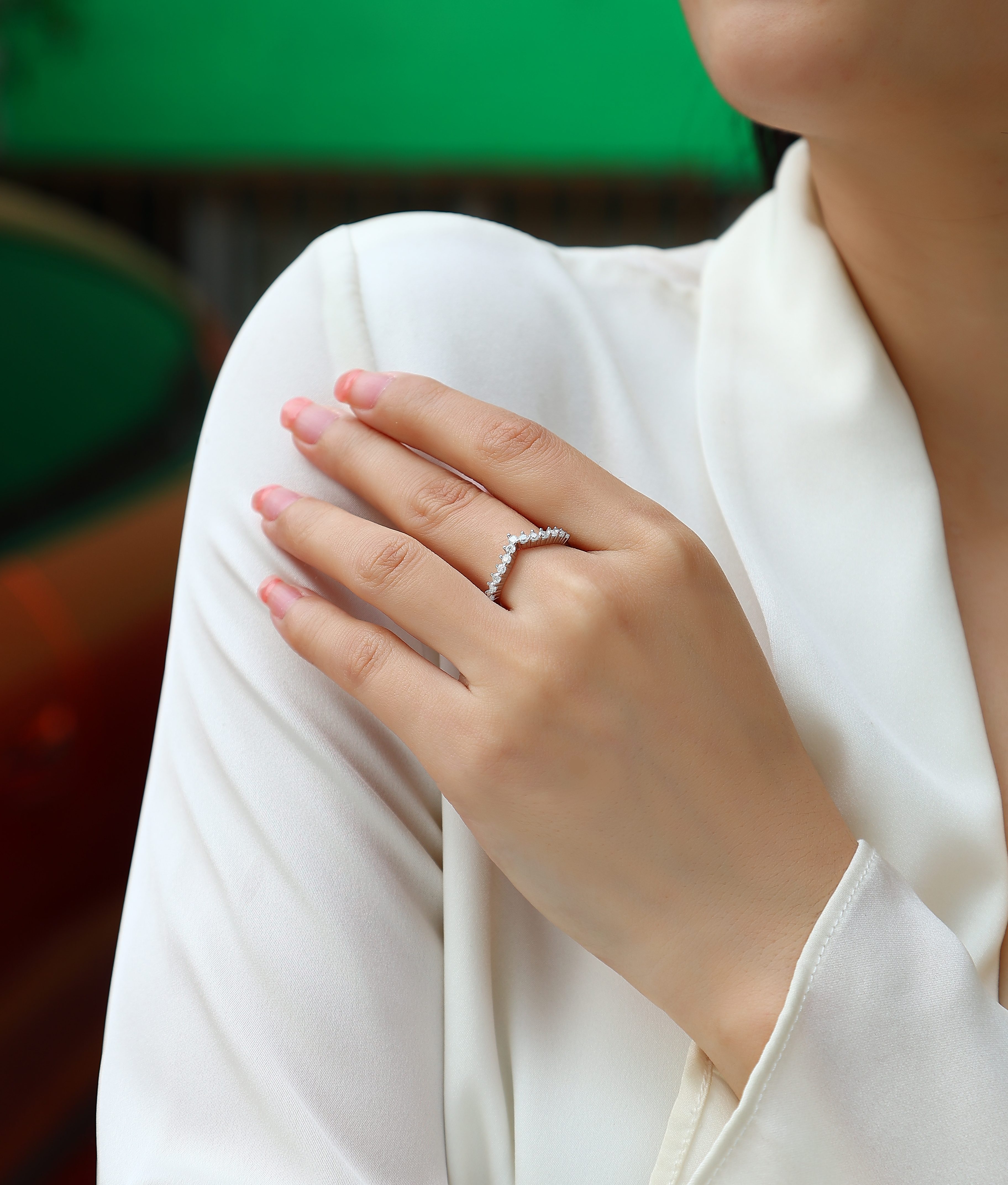 Embrace Yourself - A Wedding Ring Set With Top-quality Moissanite Silver And