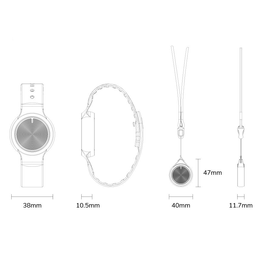 Notruf, NFC-Beschleunigungssensor, Bluetooth-Positionierungsarmband