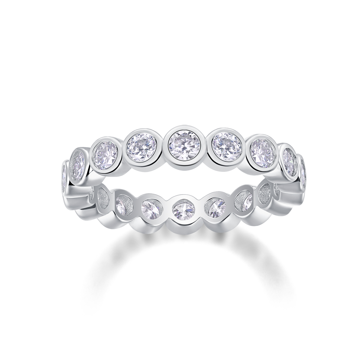 Emerging From The Cocoon - A Wedding Ring Set With Top-quality Moissanite Silver And