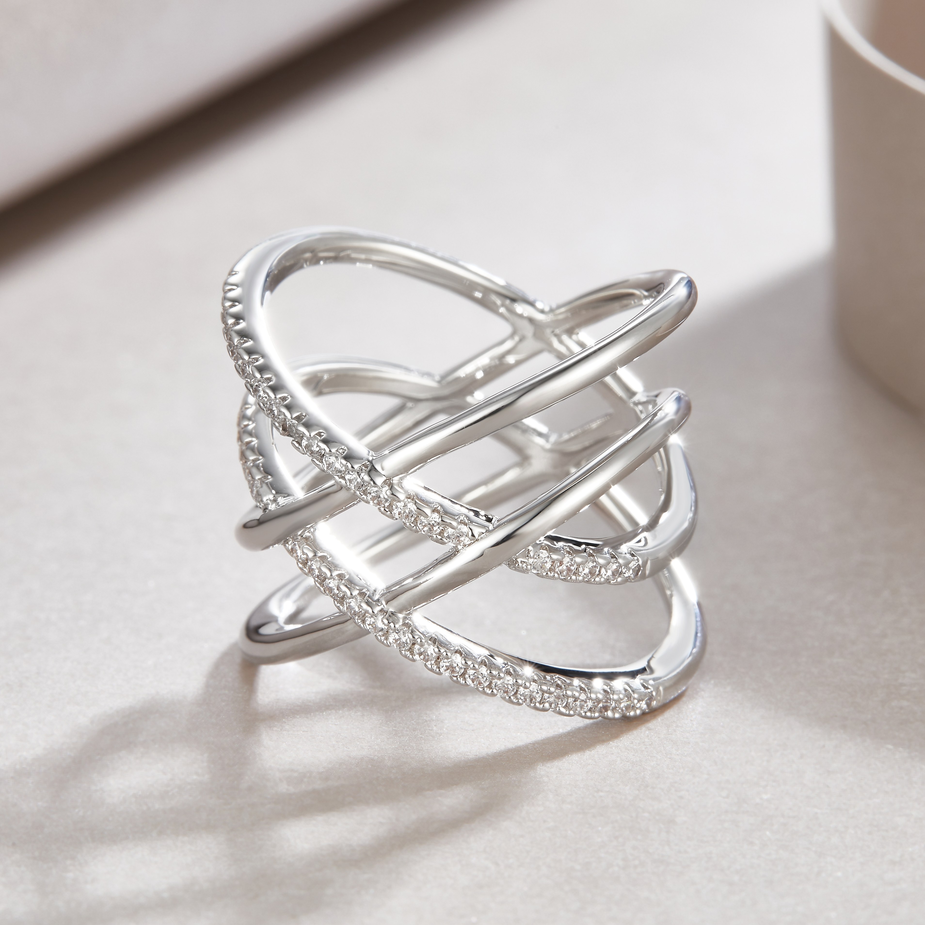 Enchanting And Wondrous Realm - A Wedding Ring Set With Top-quality Moissanite Silver And
