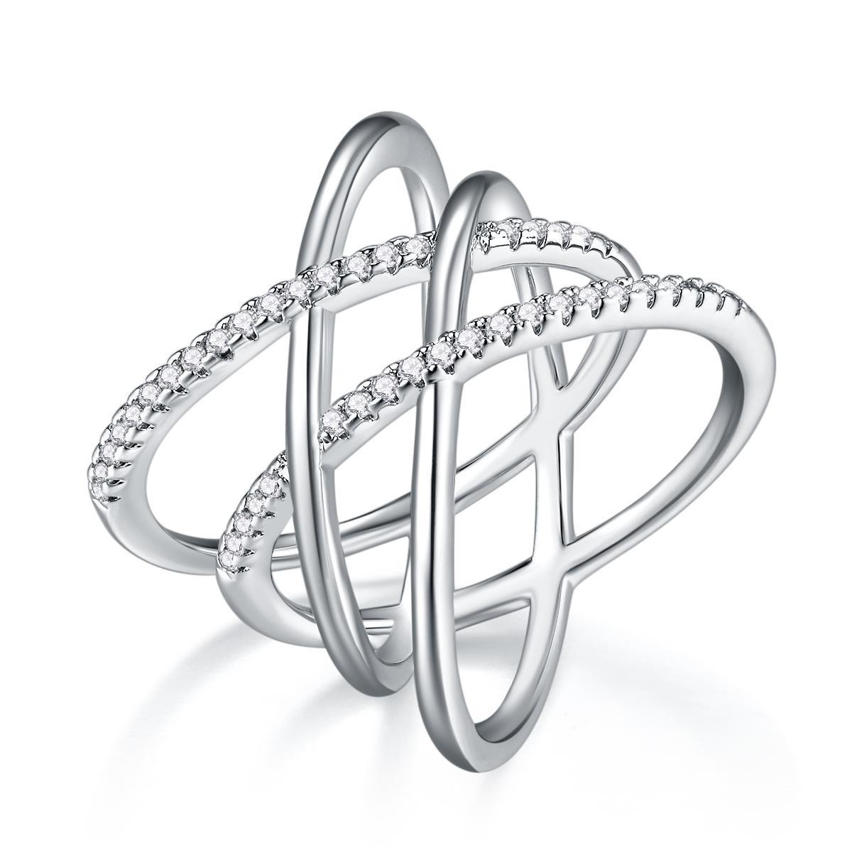 Enchanting And Wondrous Realm - A Wedding Ring Set With Top-quality Moissanite Silver And