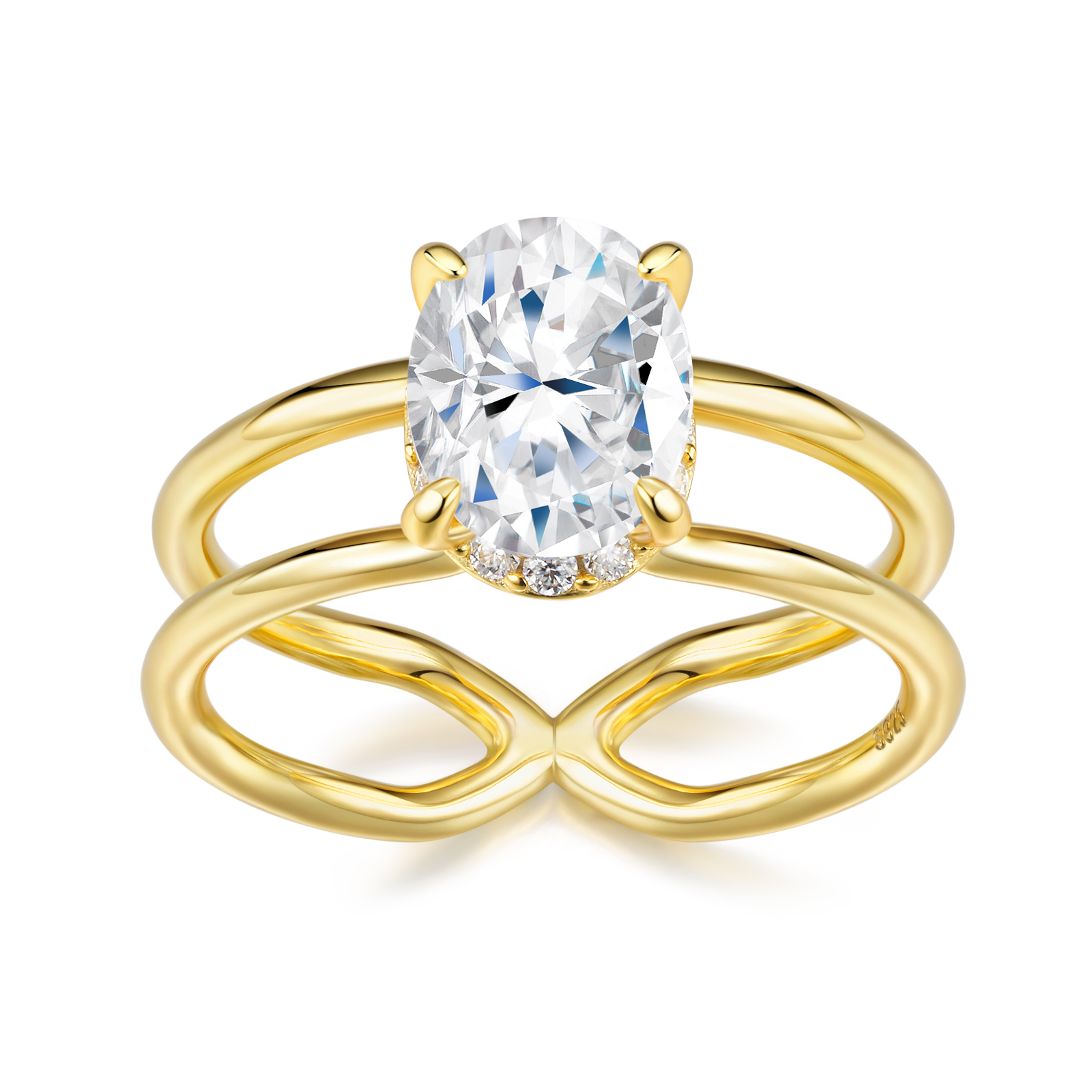 Engraved With Top-quality Moissanite, This Luxurious And Fashionable Minimalist Jewelry