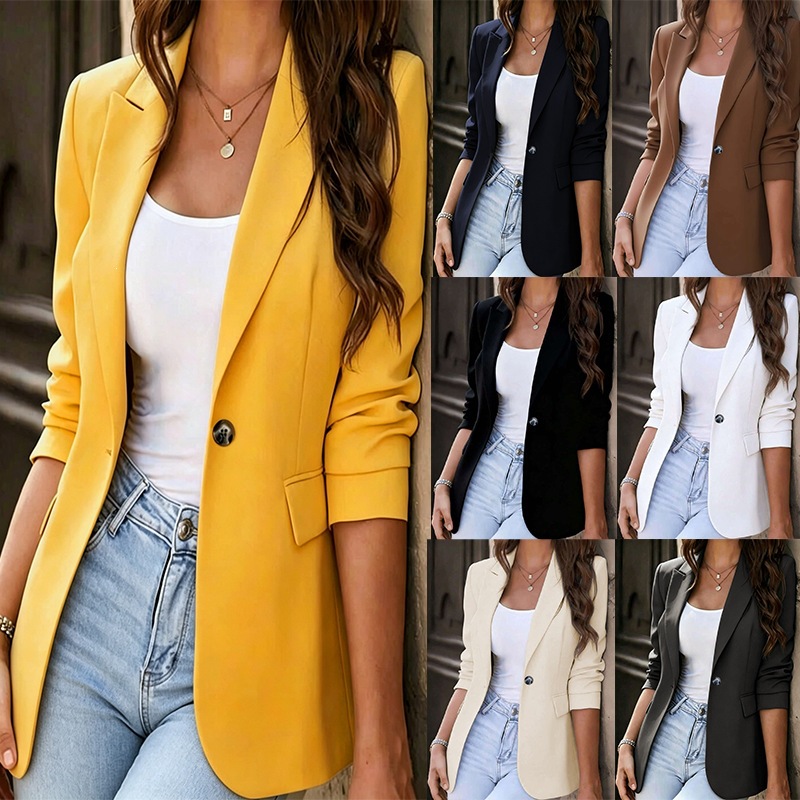 European And American 2026 New Style Women's Blazer, Elegant And Slim-Fit, Long-Sleeved