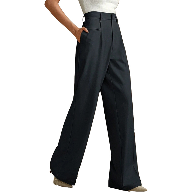 European And American High-Waisted Wide-Leg Women's Straight Casual Amazon Spring And