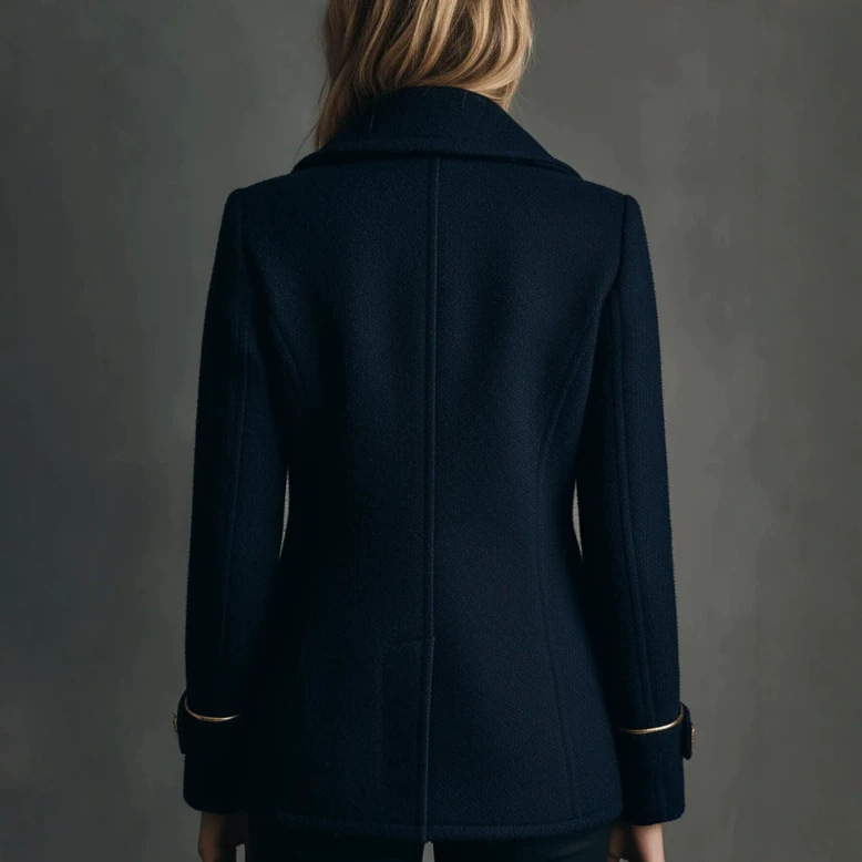 European And American Retro Nautical-style Wool Coat