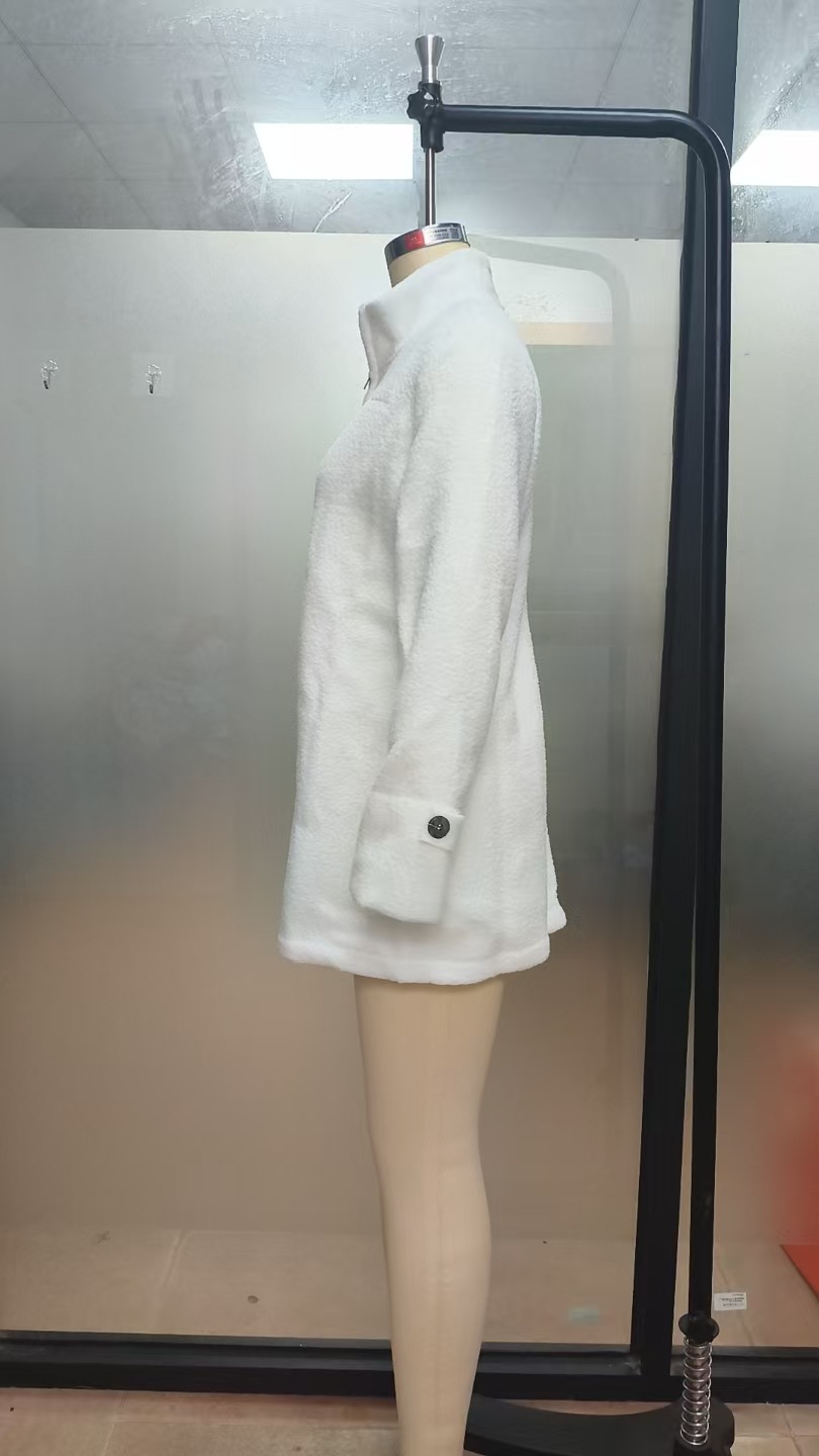 European And American Women's New Autumn And Winter Stand-up Collar Fleece Jacket