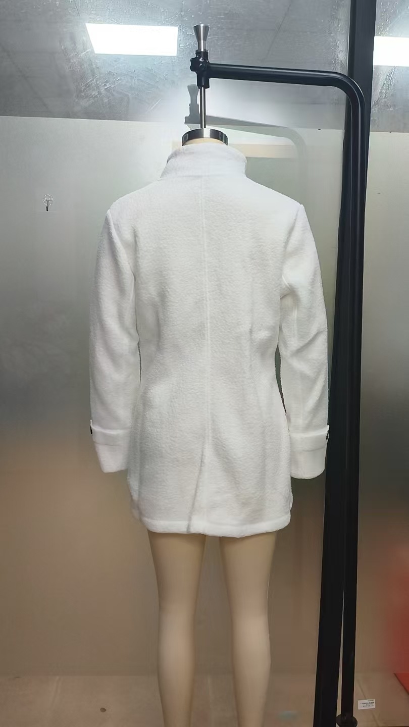 European And American Women's New Autumn And Winter Stand-up Collar Fleece Jacket