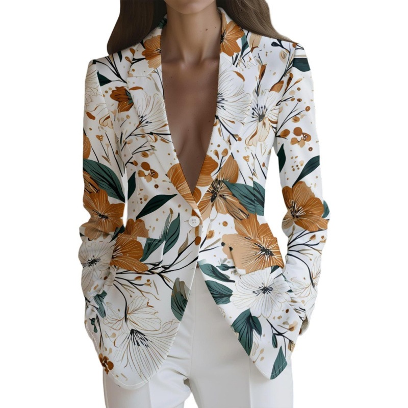 European And American Womens Coat With A Notch Lapel Suit