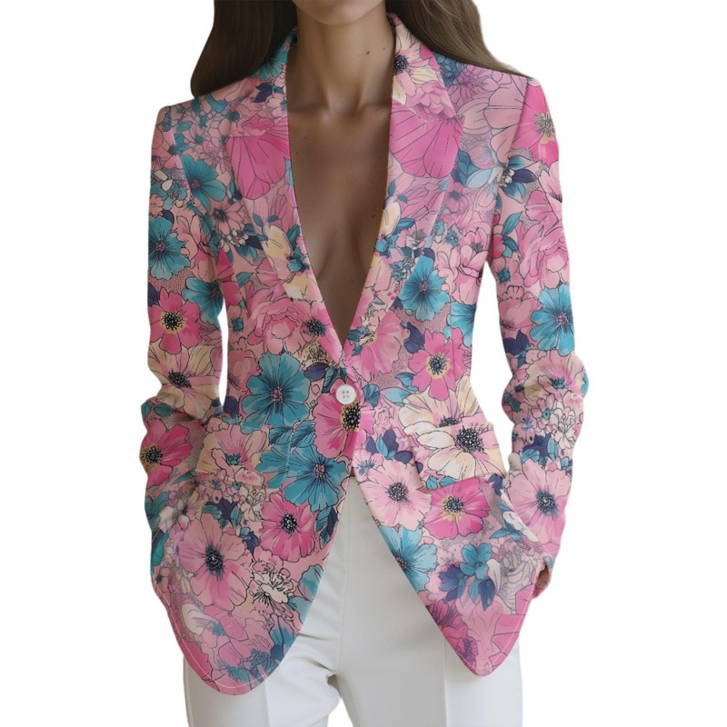 European And American Womens Coat With A Notch Lapel Suit