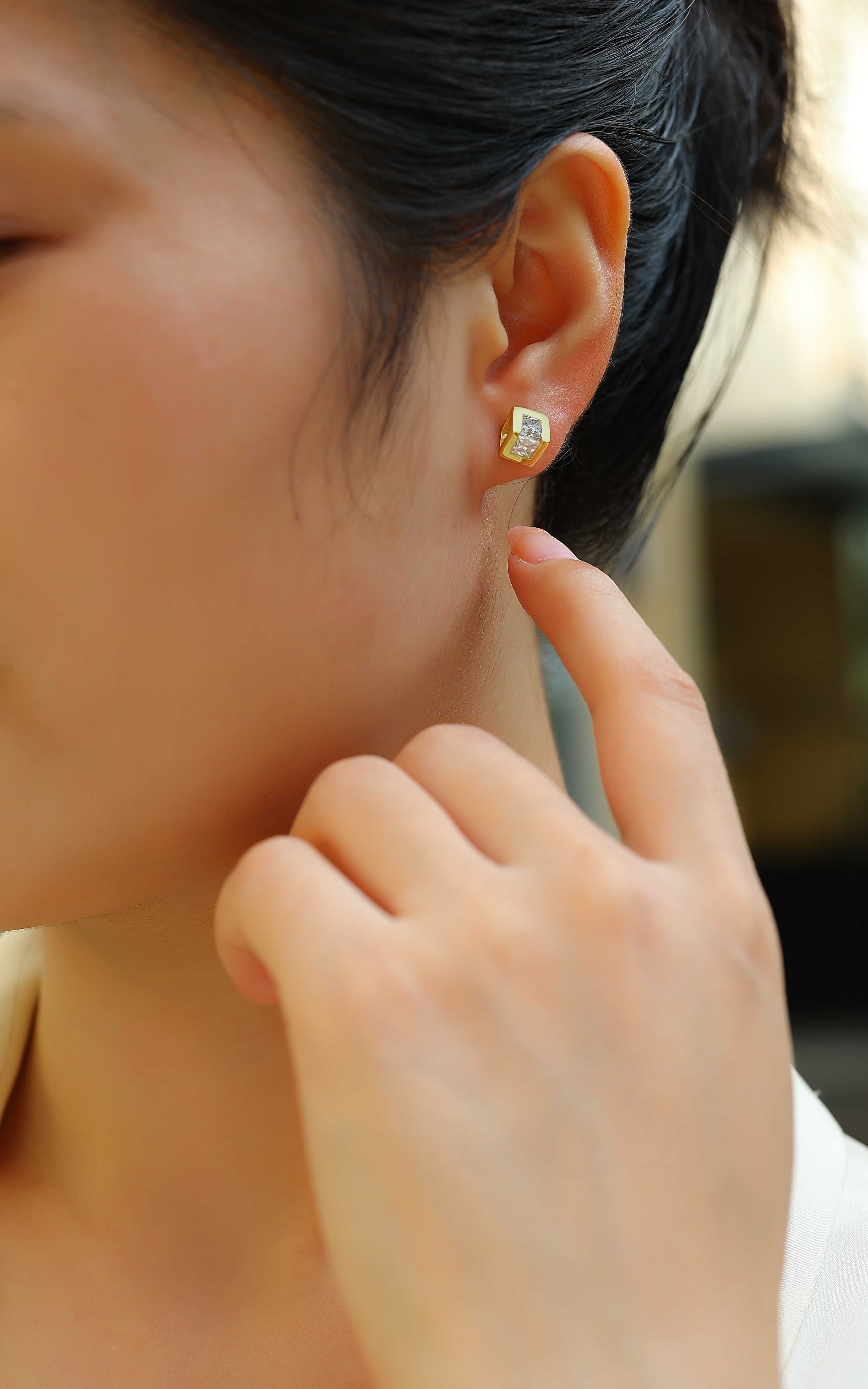 Exclusive - Top-quality Moissanite Luxury And Fashionable Light Luxury Jewelry Silver Stud
