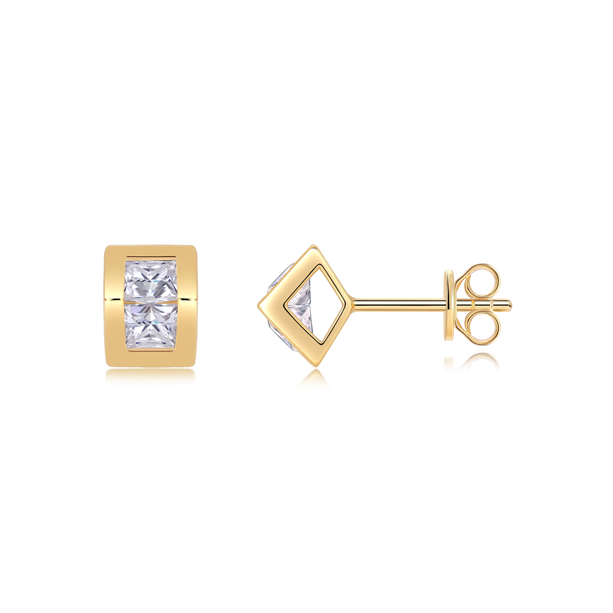 Exclusive - Top-quality Moissanite Luxury And Fashionable Light Luxury Jewelry Silver Stud