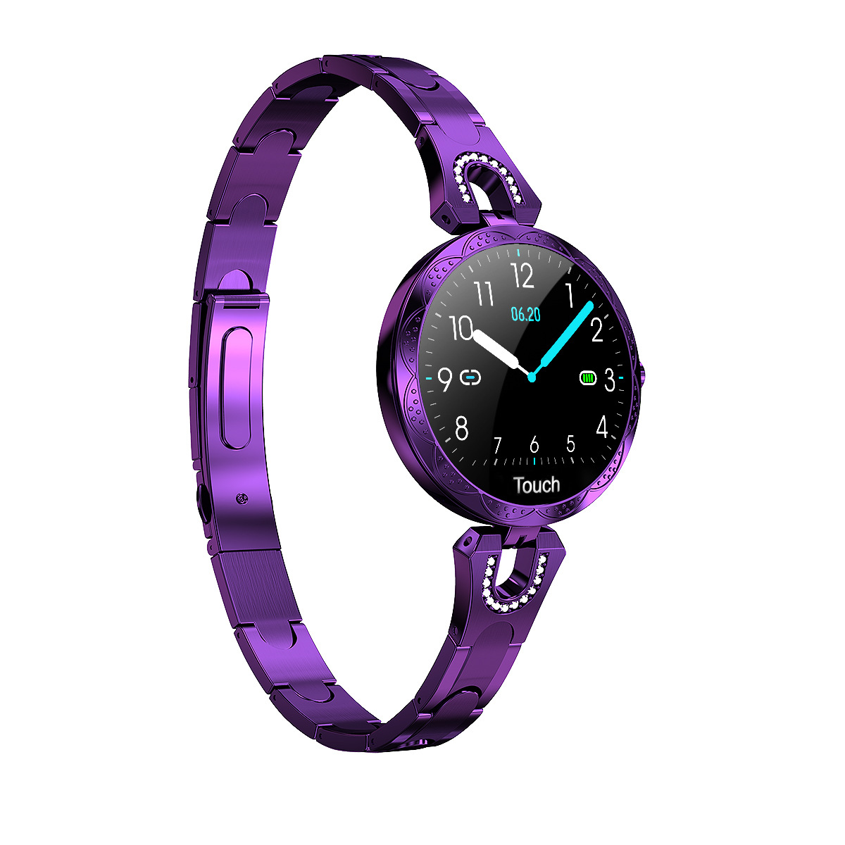 Modische Damen-Smartwatch, wasserdicht, tragbares Gerät, Herzfrequenzmesser, Sport