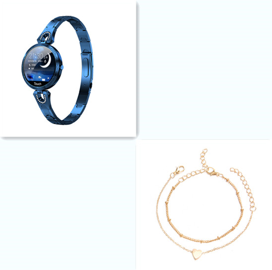 Modische Damen-Smartwatch, wasserdicht, tragbares Gerät, Herzfrequenzmesser, Sport
