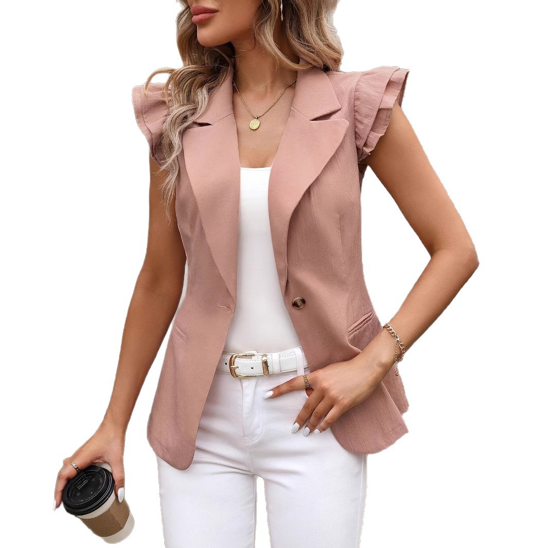Fashionable Minimalist And Elegant Short-sleeved Suit Jacket
