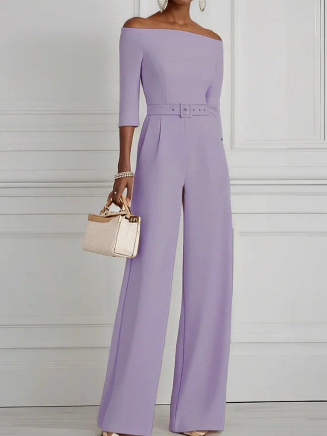 Fashionable Off-the-shoulder Professional Jumpsuit