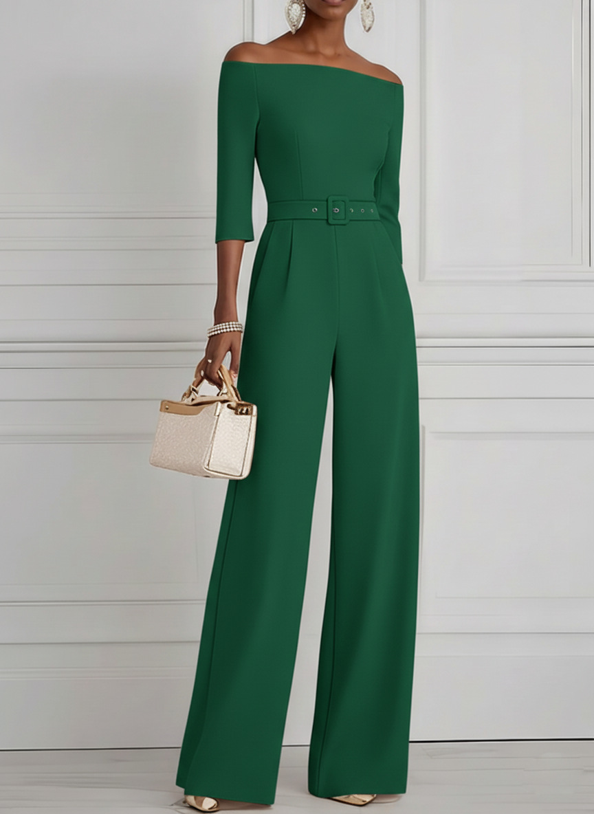Fashionable Off-the-shoulder Professional Jumpsuit