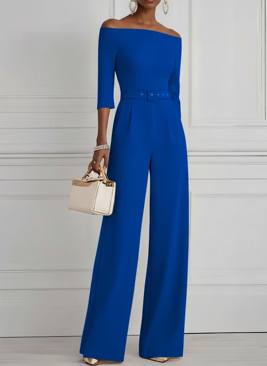 Fashionable Off-the-shoulder Professional Jumpsuit