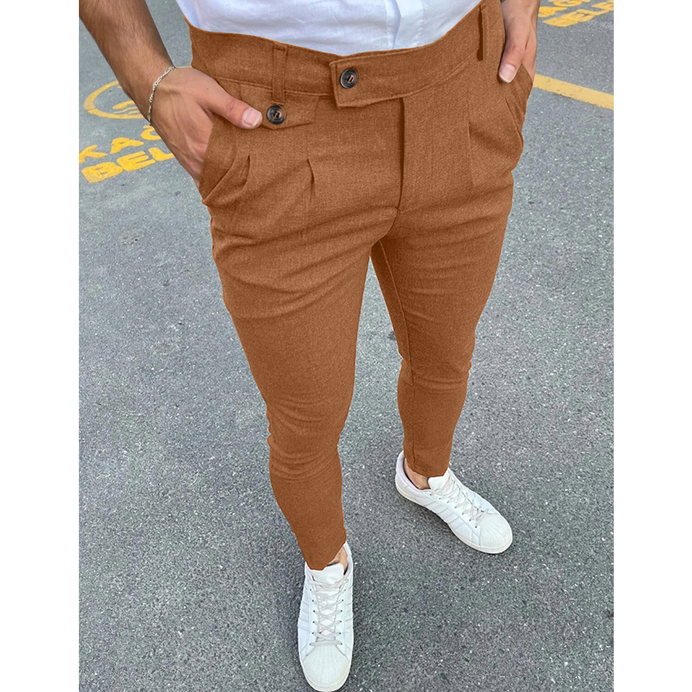 سروال عمل ترفيهي مزخرف بجيب صناعي