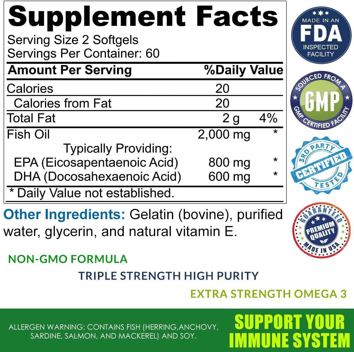 Capsule molli di olio di pesce e vitamina E