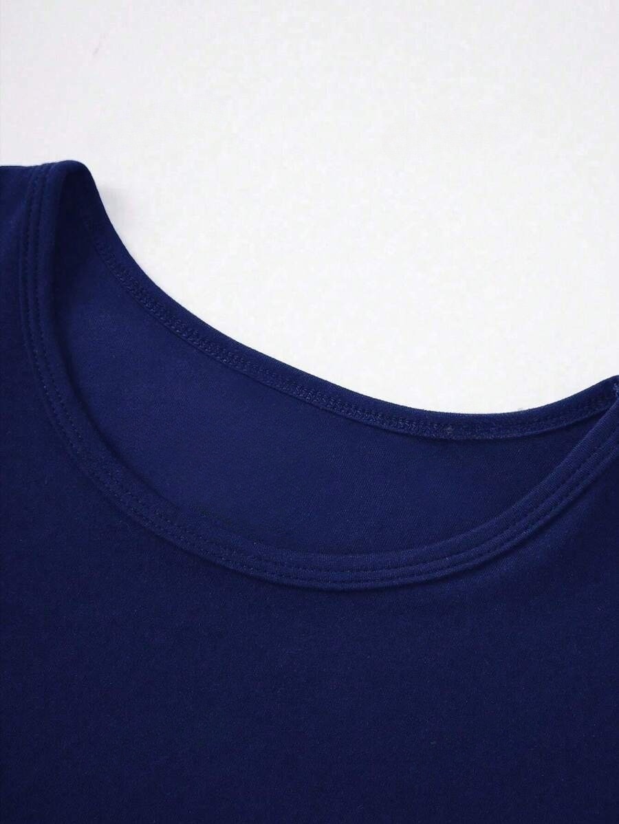 Fitted Crew Neck Cropped Short Sleeve T-Shirt