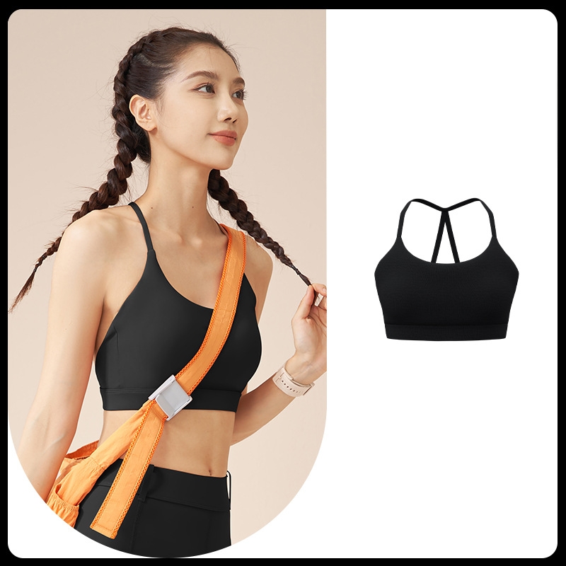 Fester, integrierter Neckholder-Sport-BH für Training, Yoga und Rückenformung
